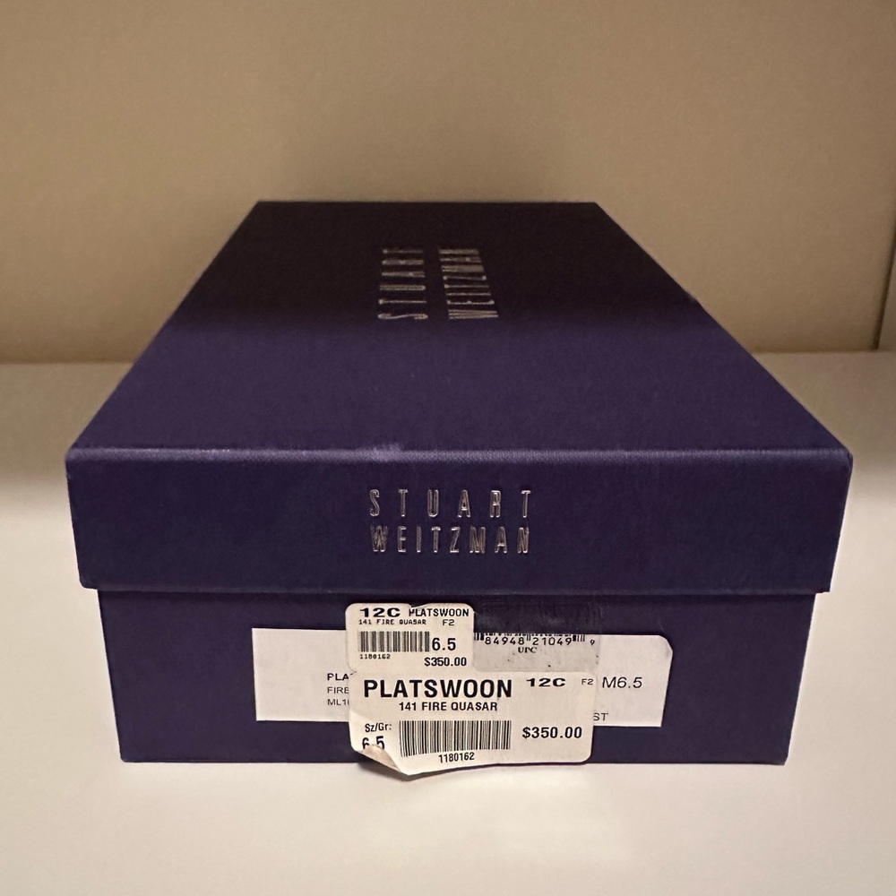 Stuart Weitzman Maroon Patent Platform Heels - Picture 9 of 9